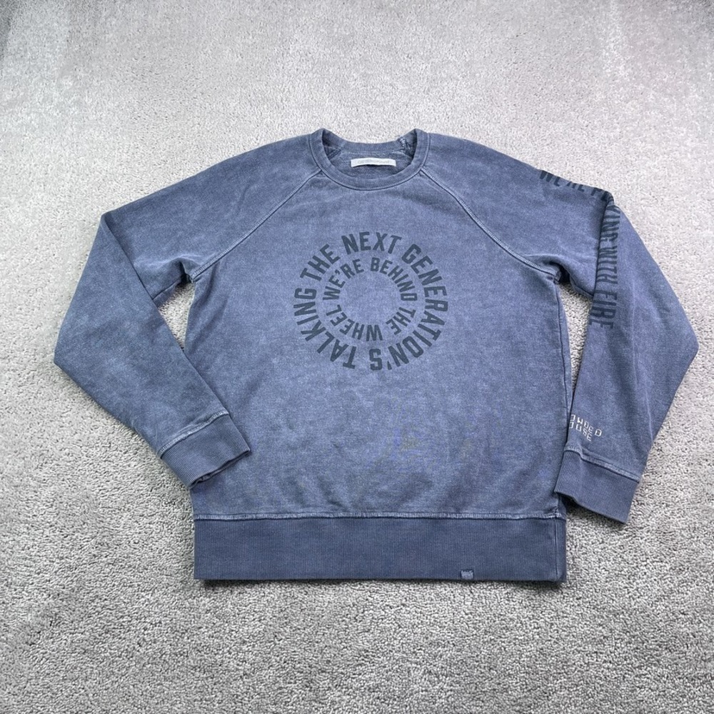 Outerknown Sweatshirt Mens Small Blue Sur Hemp Organic Cotton‎ French Terry